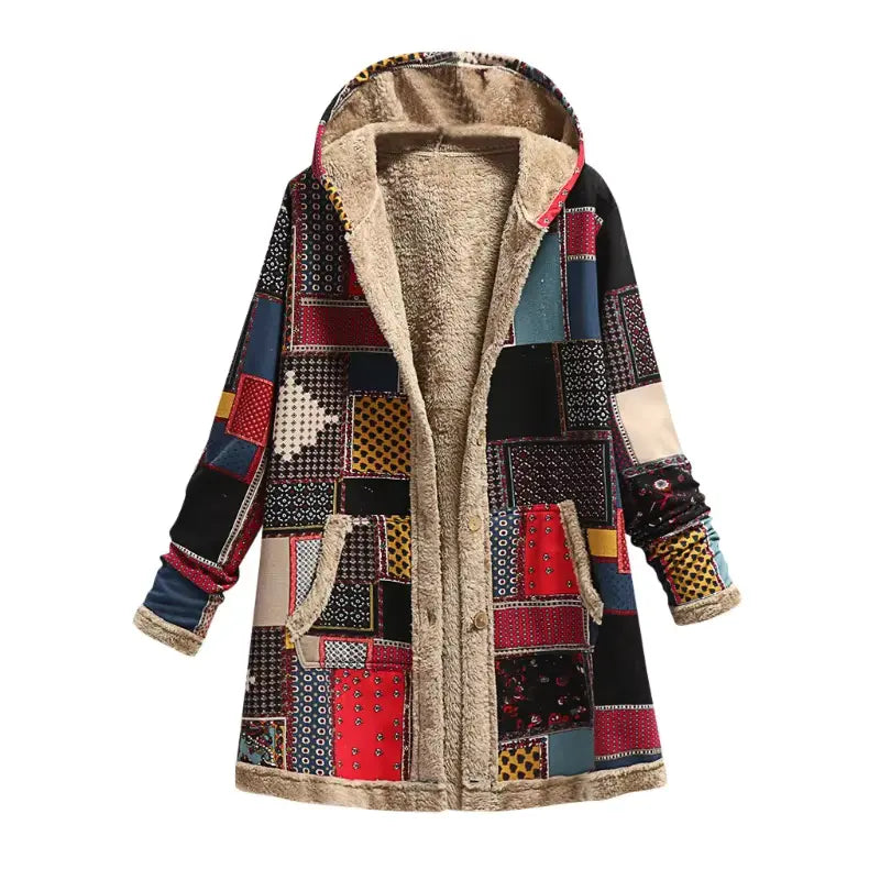 Bohemian Patchwork Long Coat