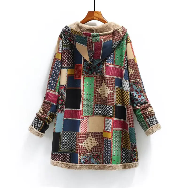 Bohemian Patchwork Long Coat