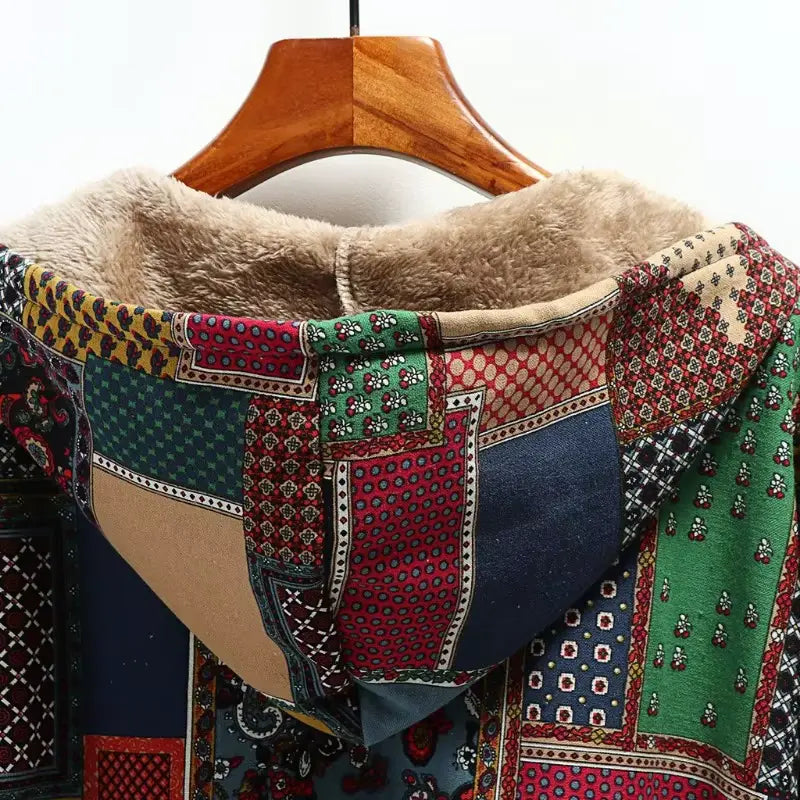 Bohemian Patchwork Long Coat